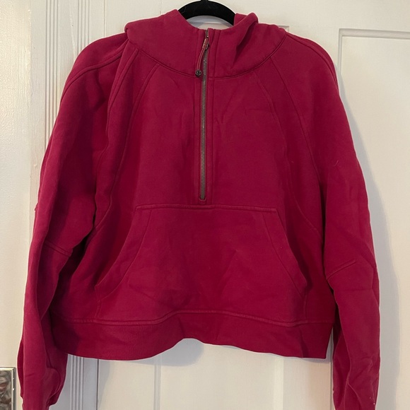 Lululemon Magenta Scuba Half Zip - Picture 2 of 6
